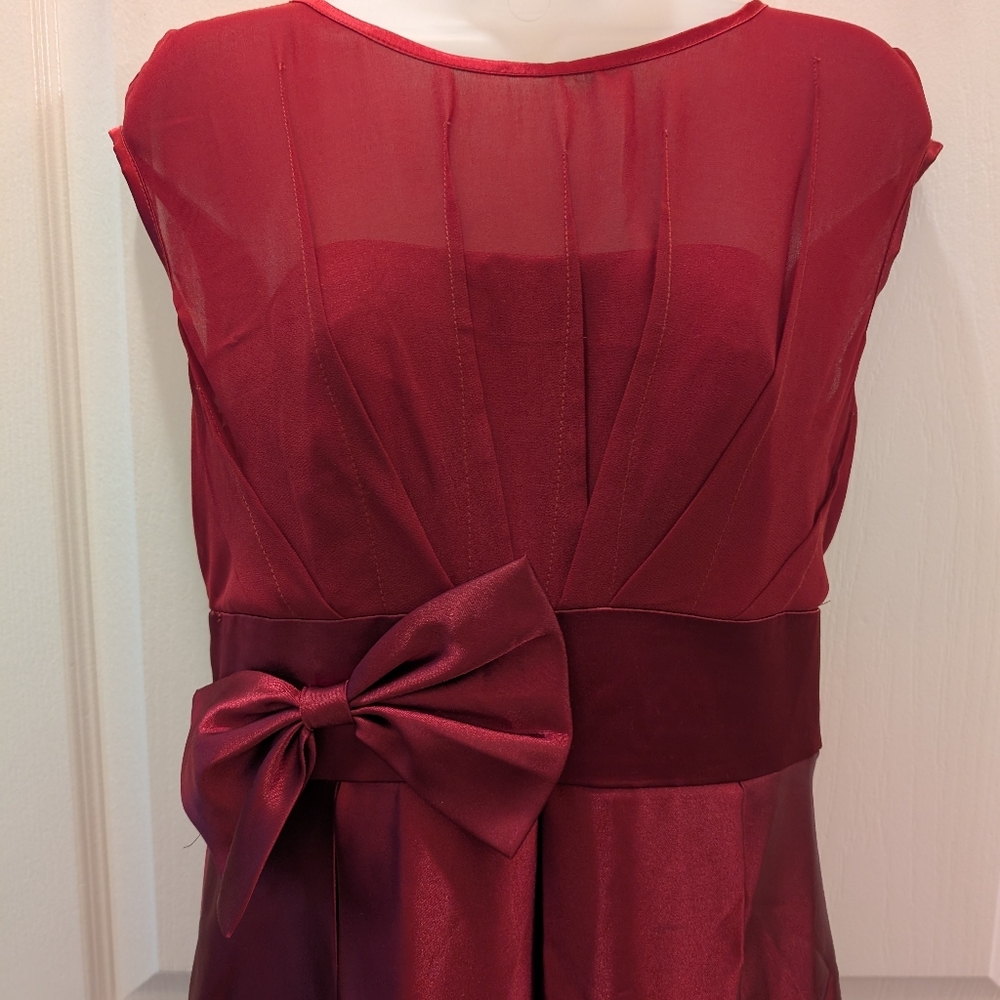 Cocktail Dress Satin Burgundy